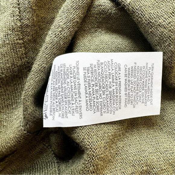 Cabi Pullover Sweater Olive Green Cropped Top Size Large Long Sleeve - Picture 5 of 7